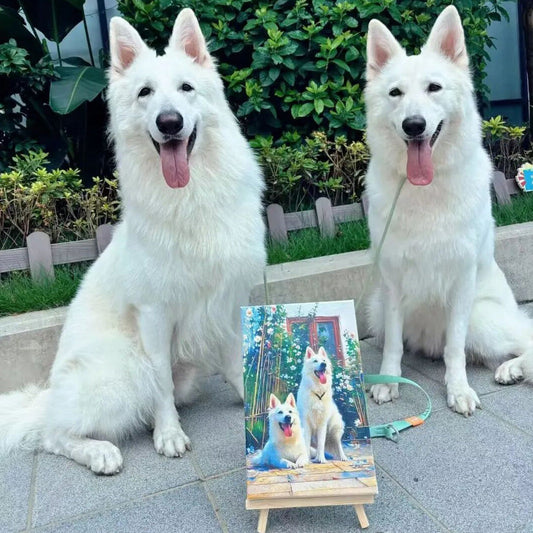 Custom Dog Portrait Oil Painting Funny Personalized Dog Gifts