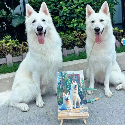 Personalized Dog Portrait Oil Painting Dog Lover Gifts