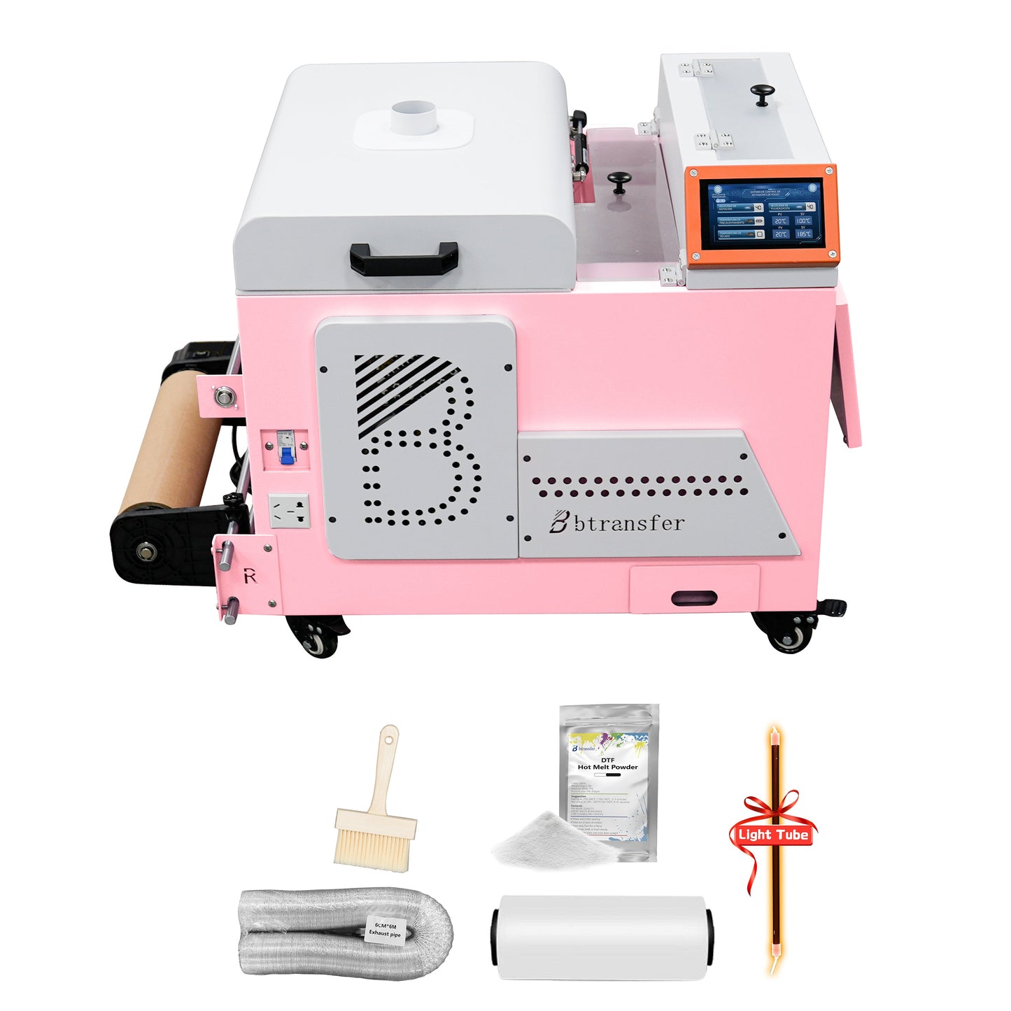 Btransfer 13" Pink DTF Oven Powder Shaker Heater for T-Shirt Rolls
