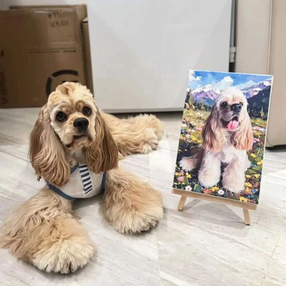 Personalized Dog Portrait Oil Painting Pet Funny Christmas Gifts For Dogs