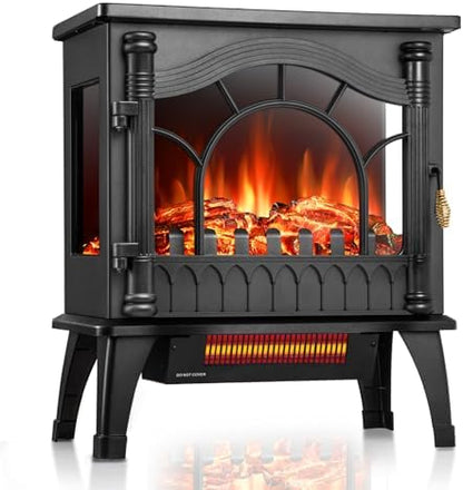 Quick Heating Electric Fireplace Stove Heater For Printing Room 23 inch
