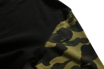 Unisex Shark Embroidery Y2k Zip Up Hoodie Couple Sweatshirts Jacket Asian Size