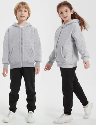 Blank Kids Boys Girls Fleece Jacket Warm Fall Winter Hooded Coats