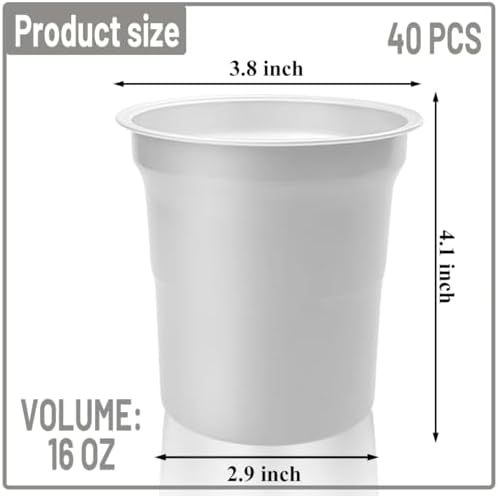 80 Pack 16 oz Aluminum Party Cups Metal Reusable Drinking Coffee Cups