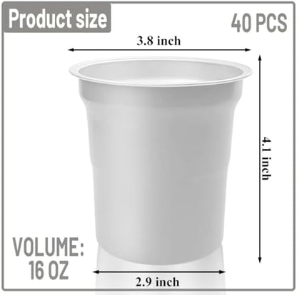 80 Pack 16 oz Aluminum Party Cups Metal Reusable Drinking Coffee Cups