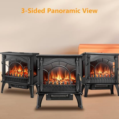 Quick Heating Electric Fireplace Stove Heater For Printing Room