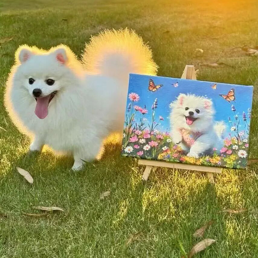 Personalized Dog Portrait Oil Painting Pet Funny Dog Birthday Gifts