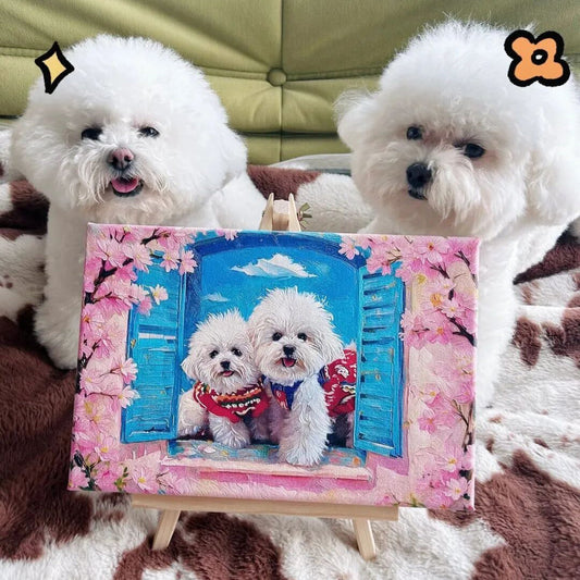 Personalized Dog Portrait Oil Painting Funny Christmas Gifts Ideas