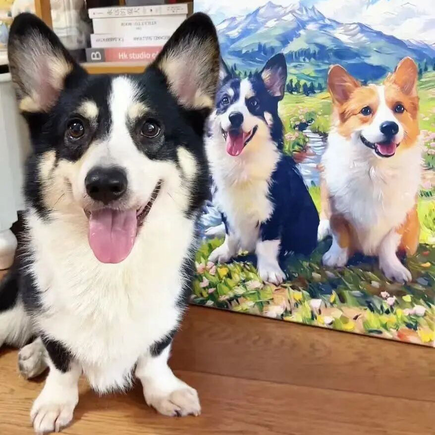 Personalized Dog Portrait Oil Painting Funny Dog Gifts For Dog Lovers