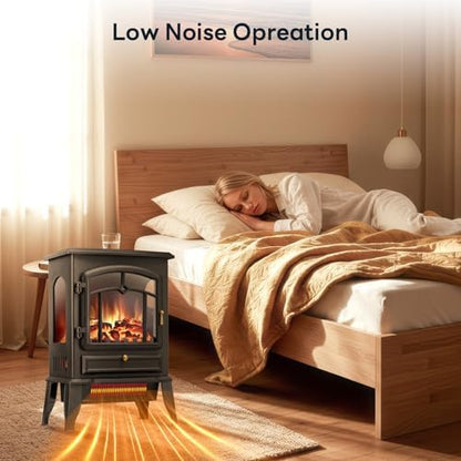 Quick Heating Electric Fireplace Stove Heater For Printing Room