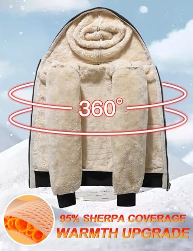 Blank Kids Boys Girls Fleece Jacket Warm Fall Winter Hooded Coats