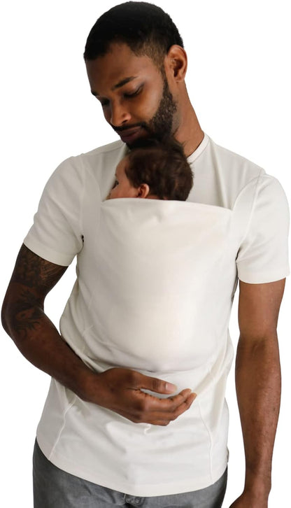 Blank Dad Shirt Baby Carrier Kangaroo Shirt For Dad And Baby Gifts Short Sleeve - Natural