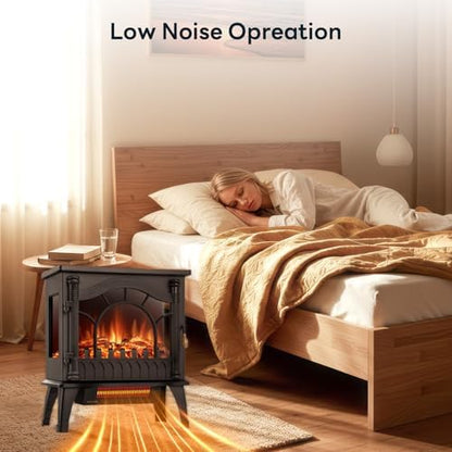 Quick Heating Electric Fireplace Stove Heater For Printing Room