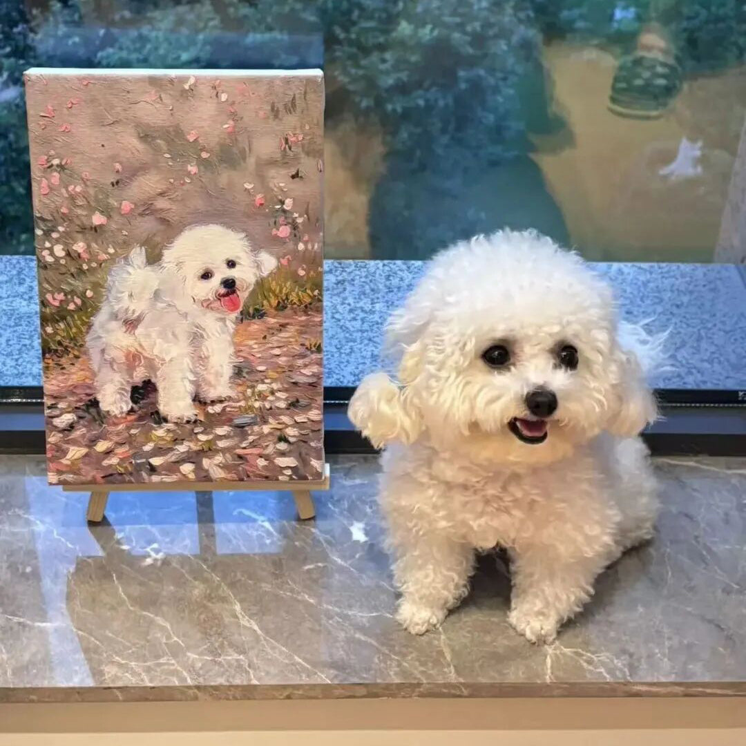 Personalized Dog Portrait Oil Painting Pet Funny Cool Dog Gifts