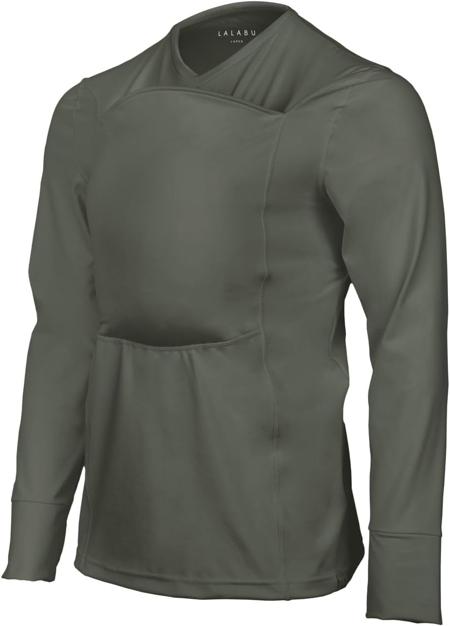 Blank Dad Shirt Baby Carrier Kangaroo Shirt For Dad And Baby Gifts Long Sleeve - Fern