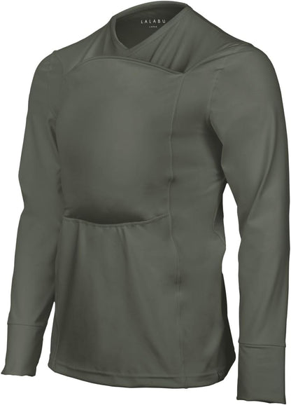 Blank Dad Shirt Baby Carrier Kangaroo Shirt For Dad And Baby Gifts Long Sleeve - Fern