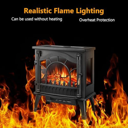 Quick Heating Electric Fireplace Stove Heater For Printing Room