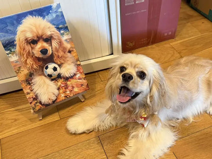 Personalized Dog Portrait Oil Painting Pet Funny Dead Dog Gifts