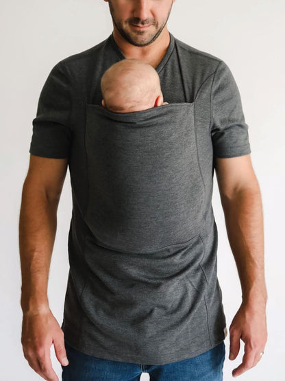 Blank Dad Shirt Baby Carrier Kangaroo Shirt For Dad And Baby Gifts