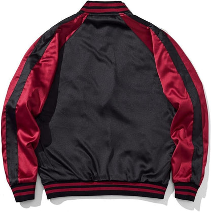 Dragon Bomber Jacket Reversible Zip Up Hoodies Japanese Streetwear