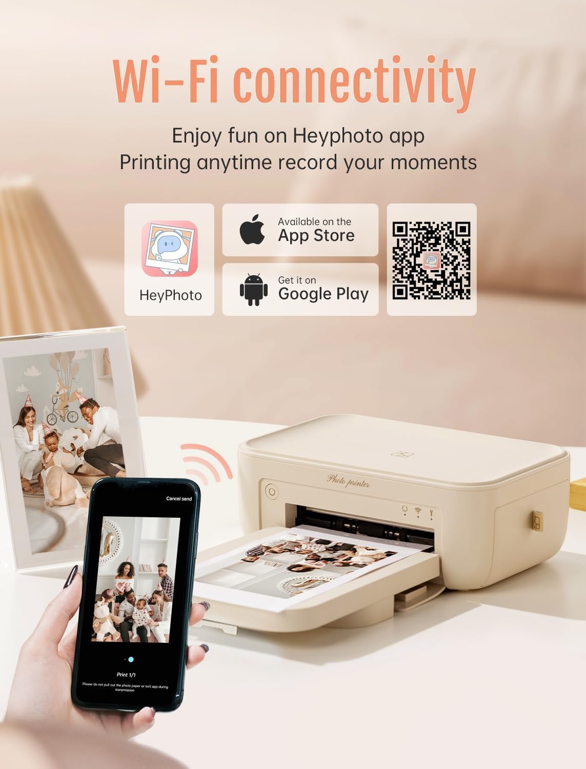 HPRT Photo Printer 4x6,Instant Picture Printer for iPhone, Android