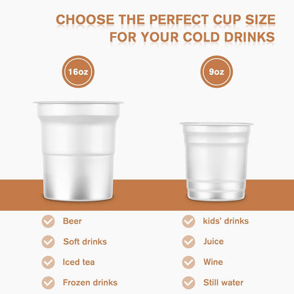 Custom Wholesale Blank Ball Aluminum Cups 16 oz Recyclable Party Cups