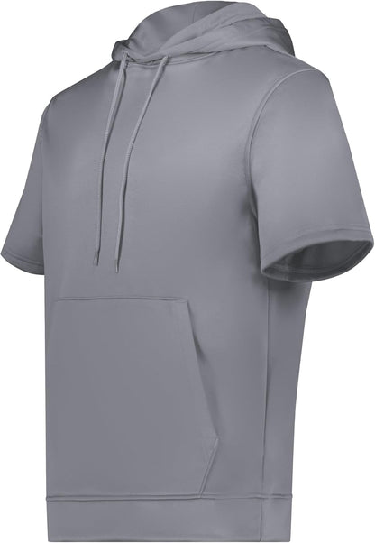 Blank Custom Men's Wicking Fleece Short Sleeve Hoodie Pullover - Colorsprinter