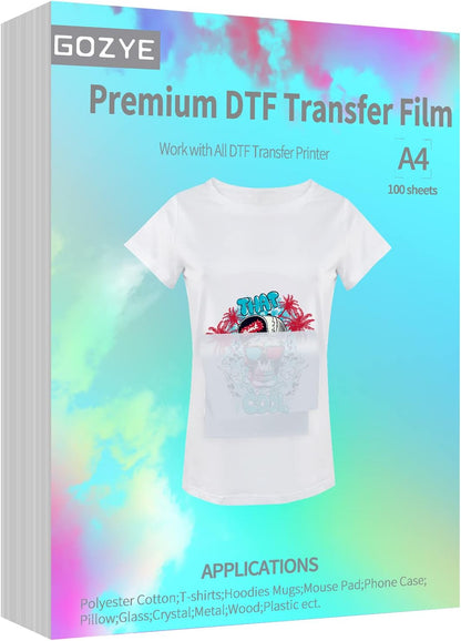 GOZYE Premium A3 Roll DTF Transfer Film A4 500/100 Sheets Powder - Colorsprinter