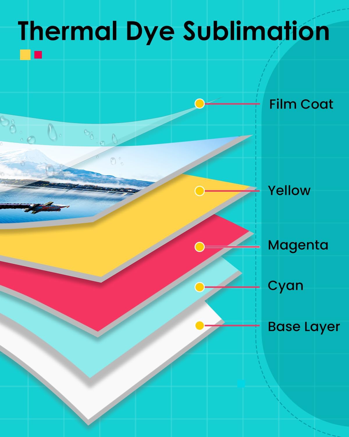 4 x 6" Photo Paper and Ink Cartridges For Liene Amber Photo Printer