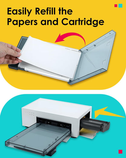 4 x 6" Photo Paper and Ink Cartridges For Liene Amber Photo Printer