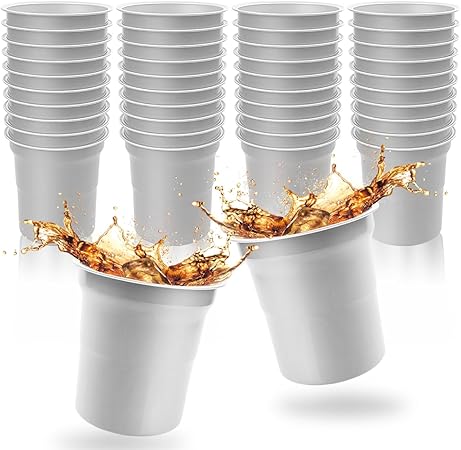 80 Pack 16 oz Aluminum Party Cups Metal Reusable Drinking Coffee Cups