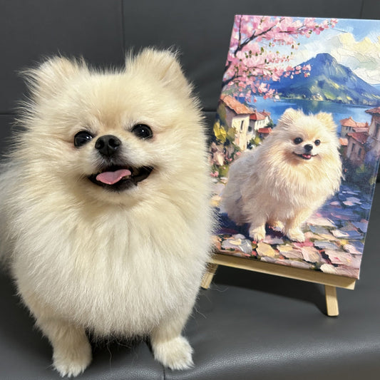Personalized Dog Portrait Oil Painting Funny Photo Dog Death Gifts