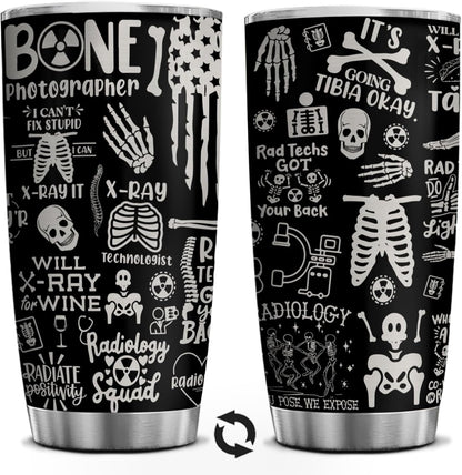 Radiologist Rad Tech 20 Oz Tumbler Metal,Mug Cupradiology Tech Gifts Radiology All Quote