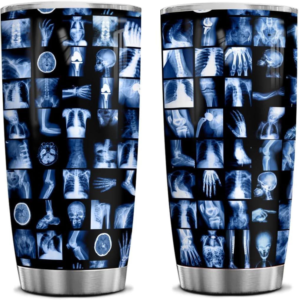 Radiologist Rad Tech 20 Oz Tumbler Metal,Mug Cupradiology Tech Gifts X-Ray Film