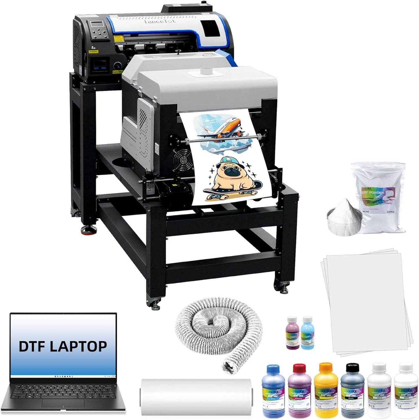 Lancelot M1630 Pro DTF Printer Bundle DTF Shaker Stand Laptop Supply