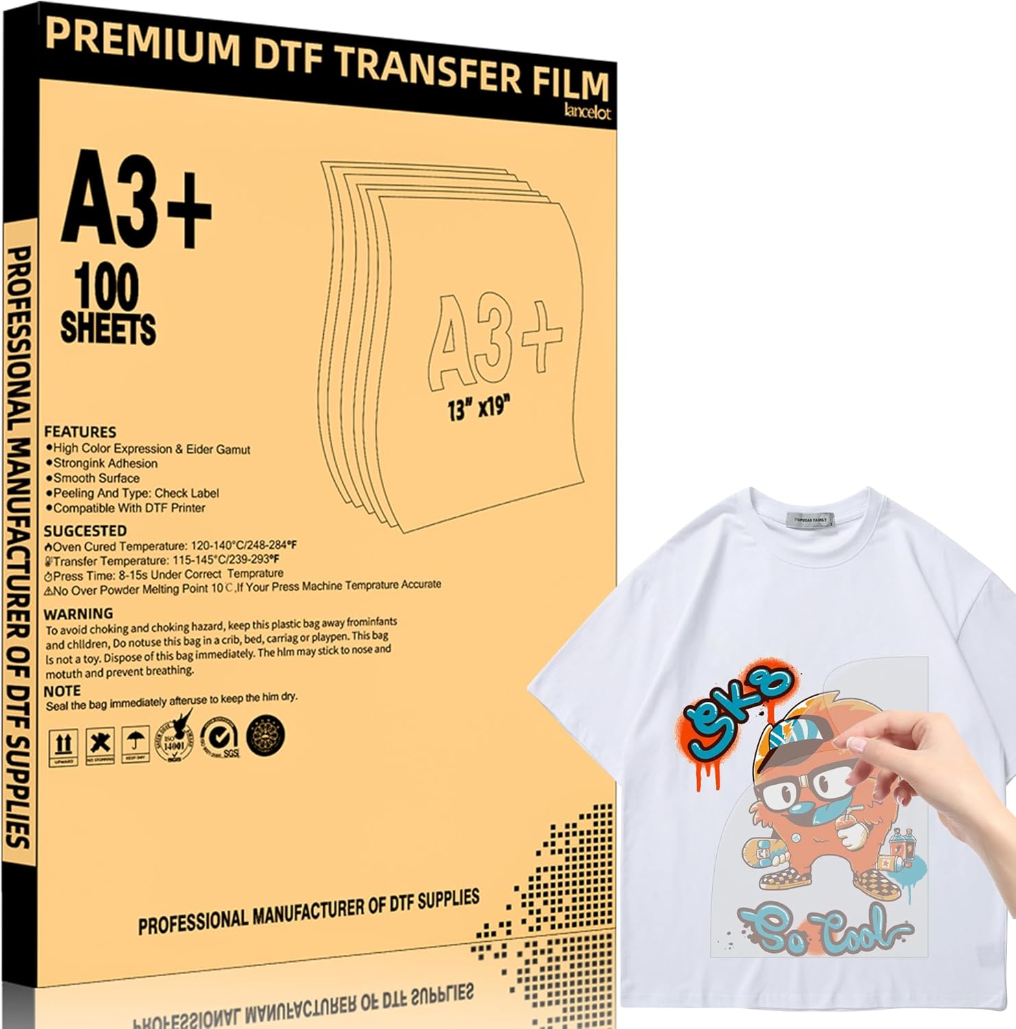 Lancelot A3 DTF Transfer Sheet Film T Shirt Printer Paper