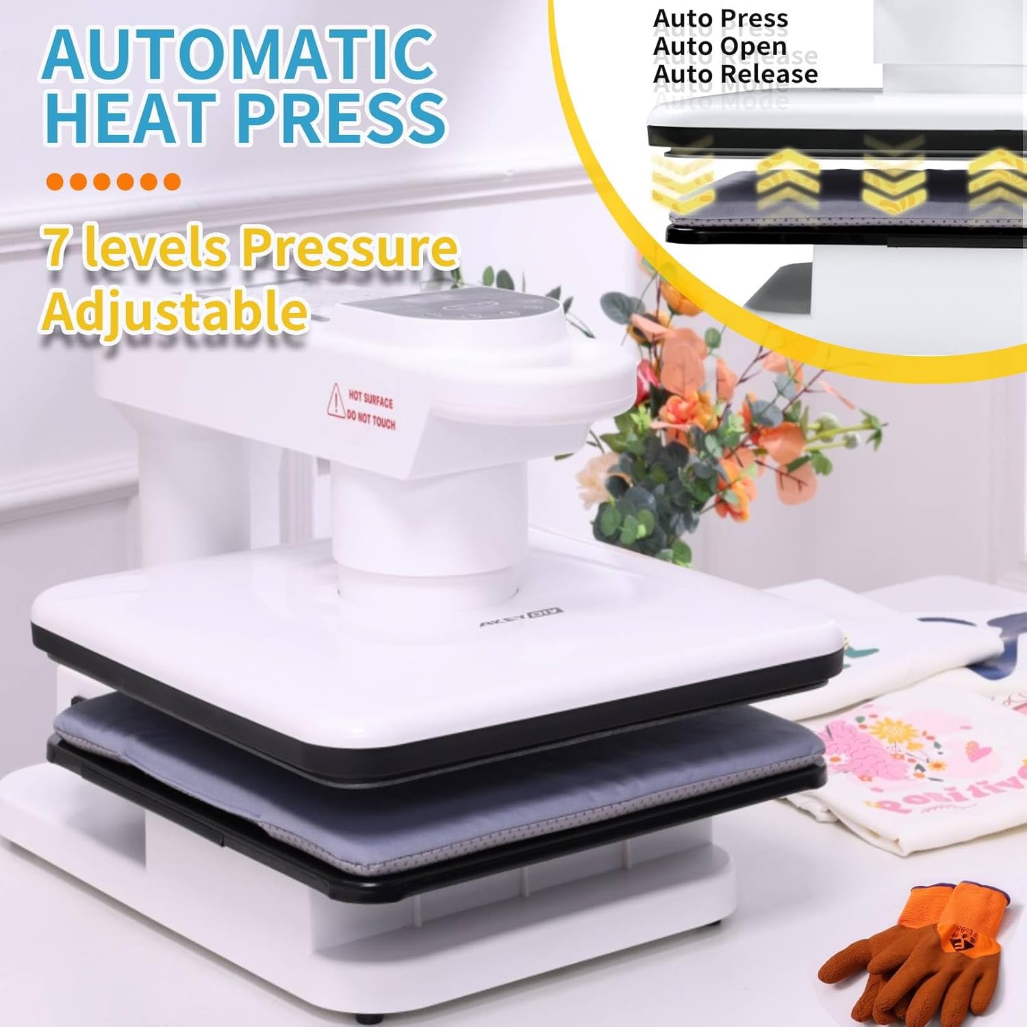 Portable Auto Heat Press Machine for T Shirts Hoodie - Colorsprinter