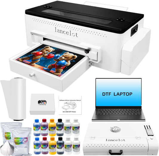Lancelot A3 L1800 DTF Printer Bundle Printer+Oven+Laptop+consumable - Colorsprinter