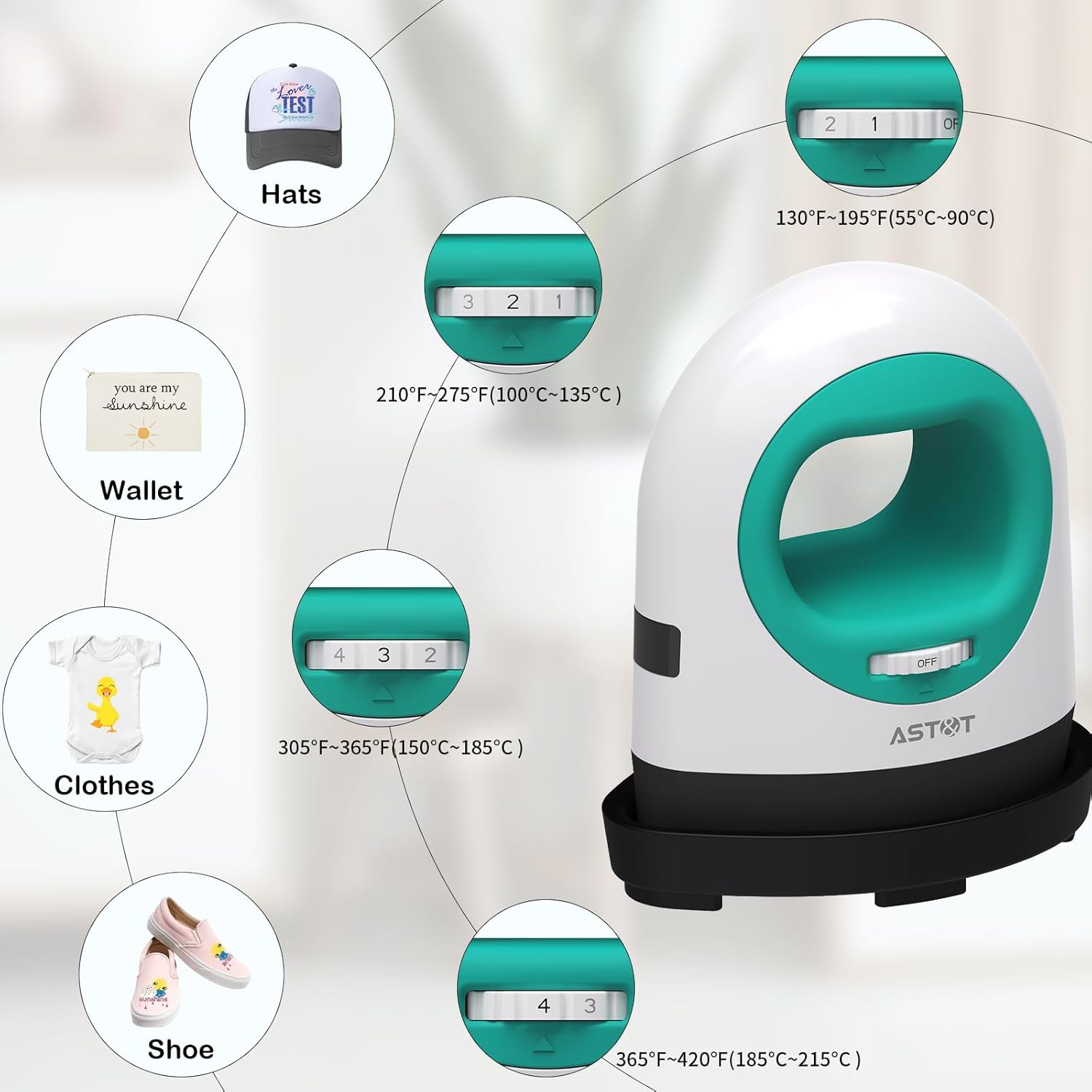 Portable Small Mini T-Shirt Hat Heat Press Machine Iron Press - Colorsprinter