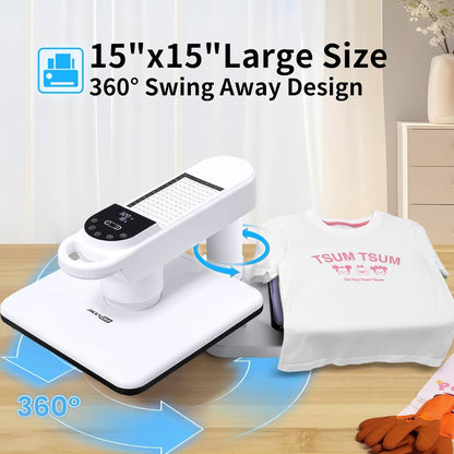 Portable Auto Heat Press Machine for T Shirts Hoodie - Colorsprinter