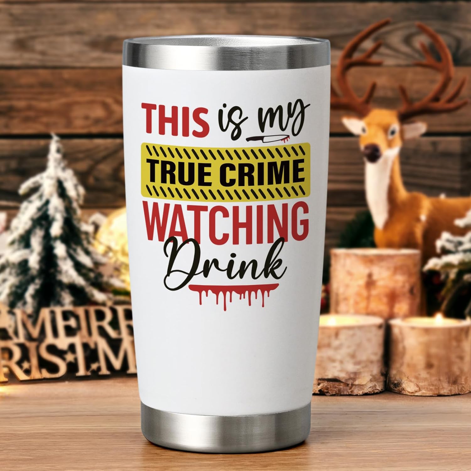 This is My TRUE CRIME Watching Drink 20oz Insulated Tumbler Mug Gift