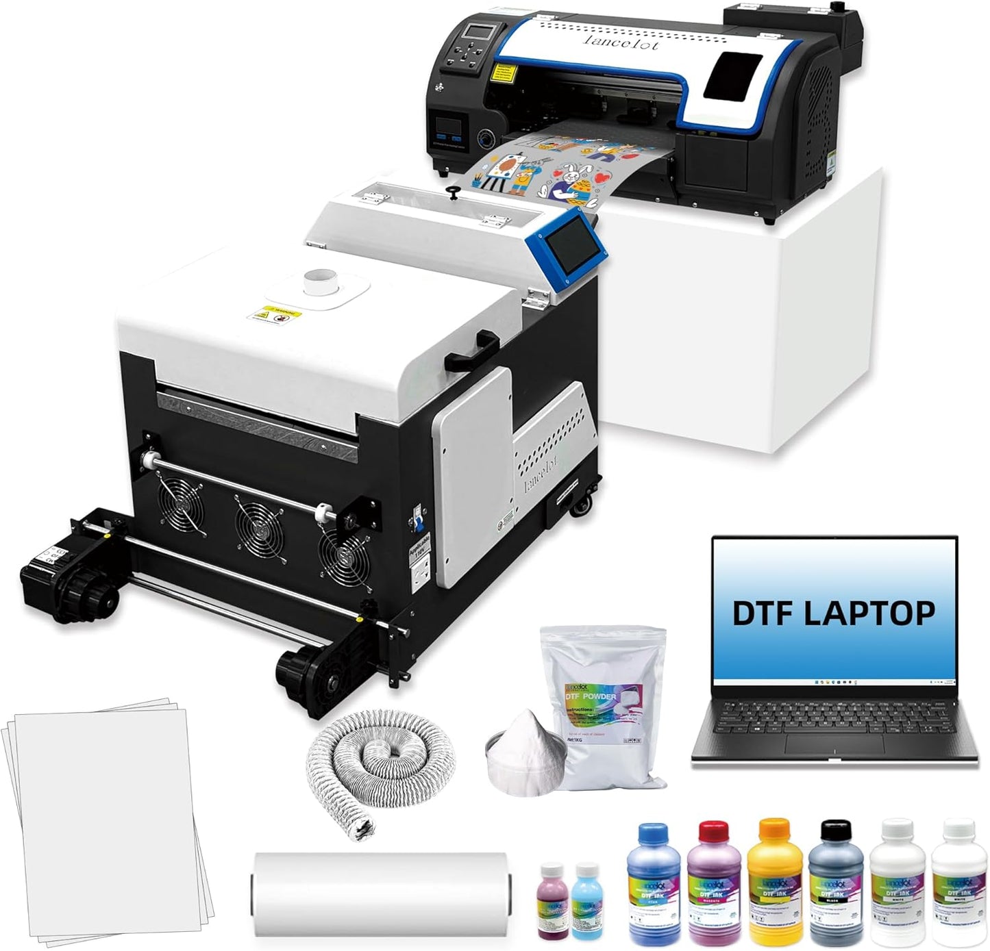 Lancelot M1630 Pro DTF Printer Bundle With DTF Shaker Laptop Supplies