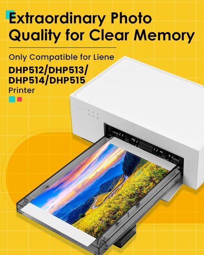 4 x 6" Photo Paper and Ink Cartridges For Liene Amber Photo Printer