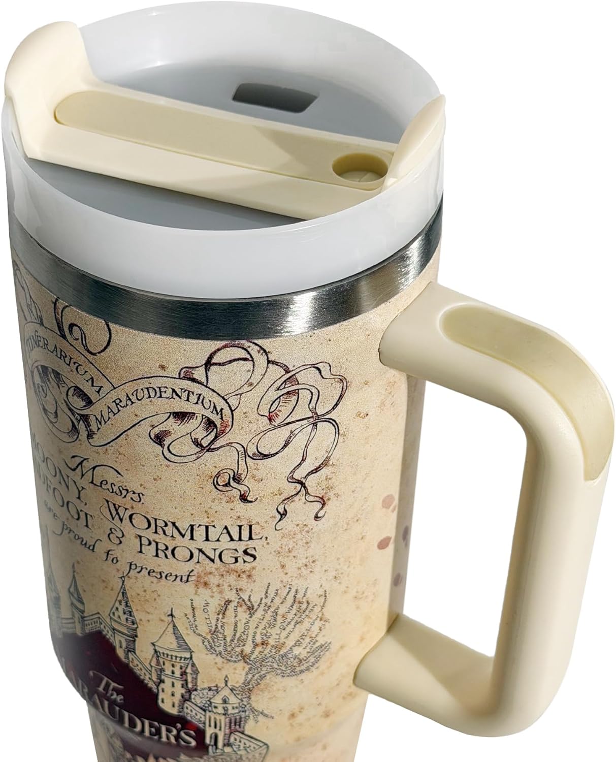 Wizard Magic Map Cup 40 oz Stainless Steel Tumbler Travel Mug Gifts