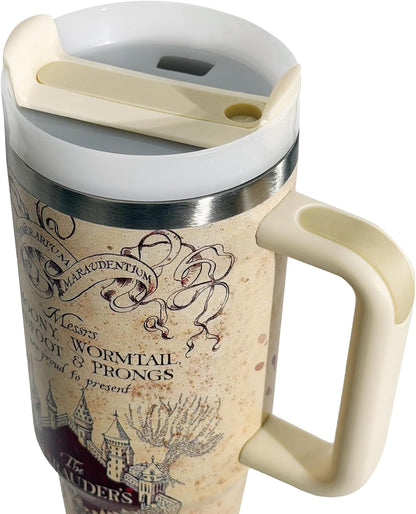 Wizard Magic Map Cup 40 oz Stainless Steel Tumbler Travel Mug Gifts