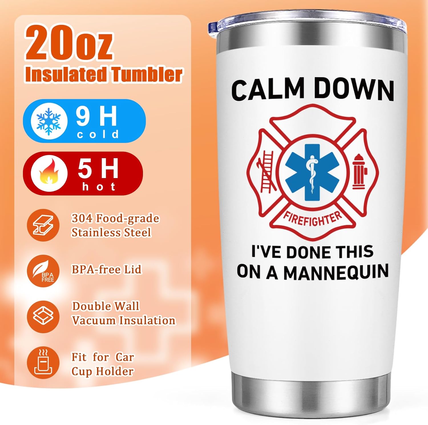 Calm Down I've Done This On A Mannequin 20oz Tumbler Paramedic Gift