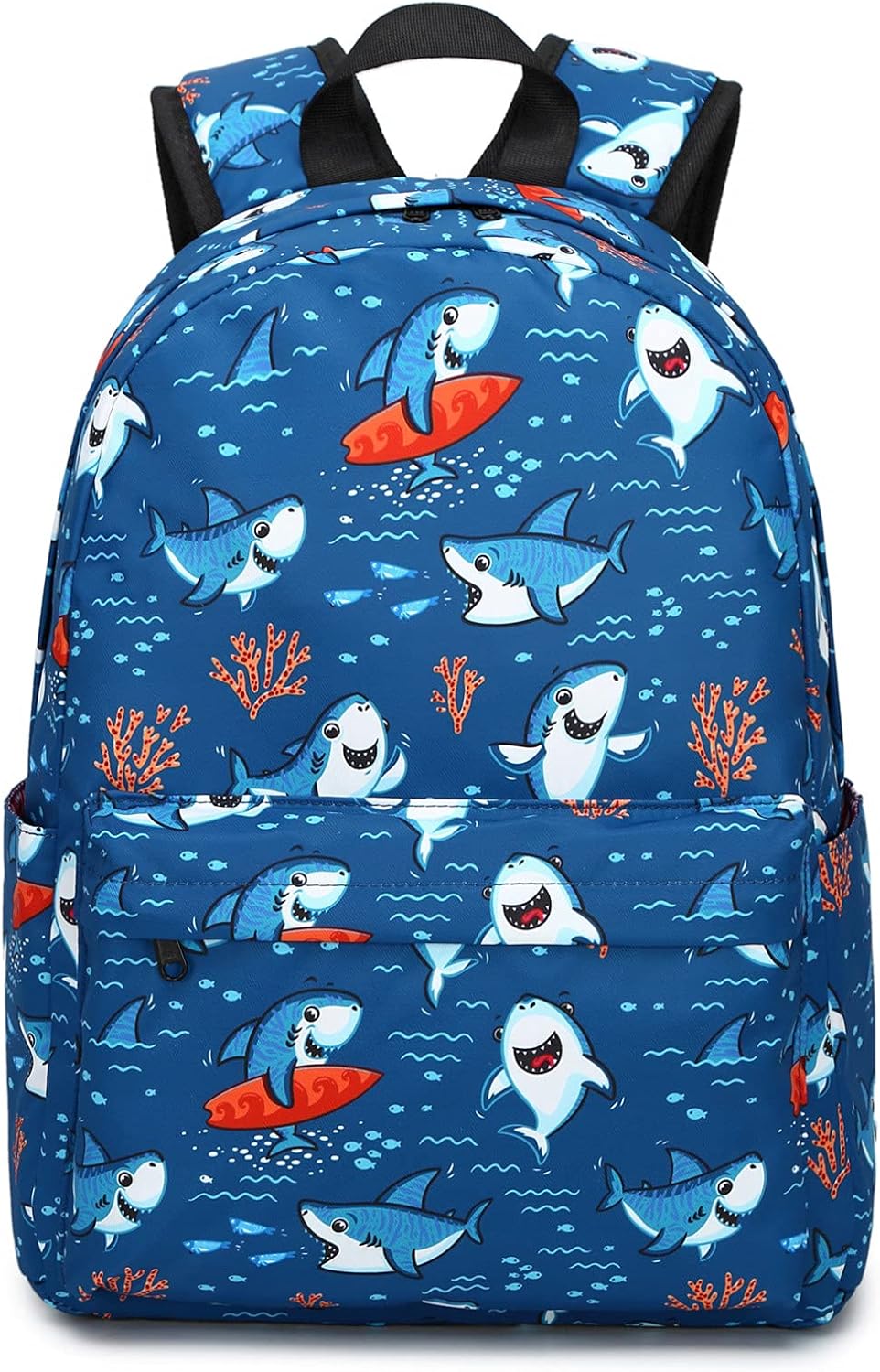 Wholesales Kids Boys Girls Toddler School Backpack Bookbags Cute Shark-navy