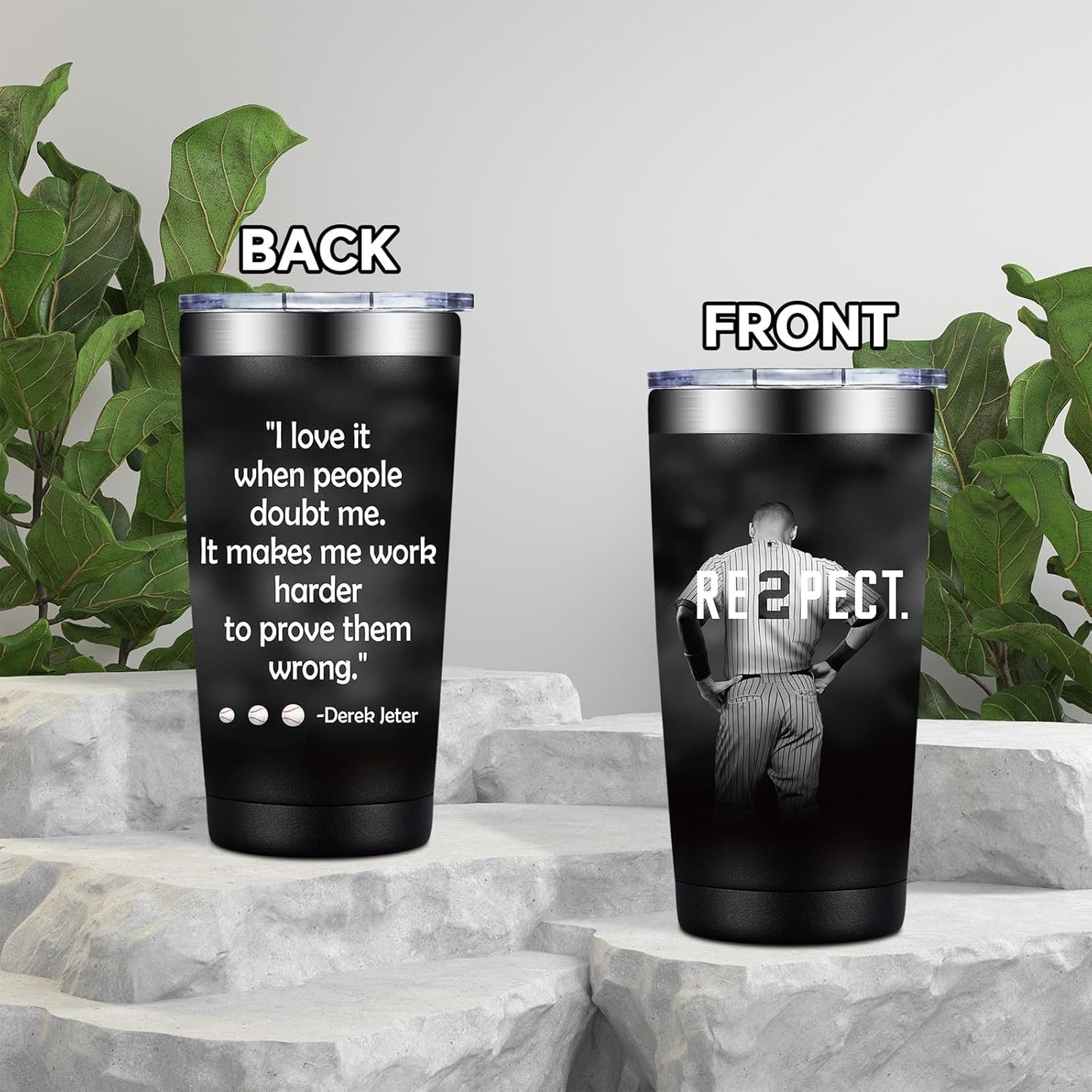 Birgilt Derek New York Jeter Baseball Tumbler Tea Travel Mug Cup Gifts