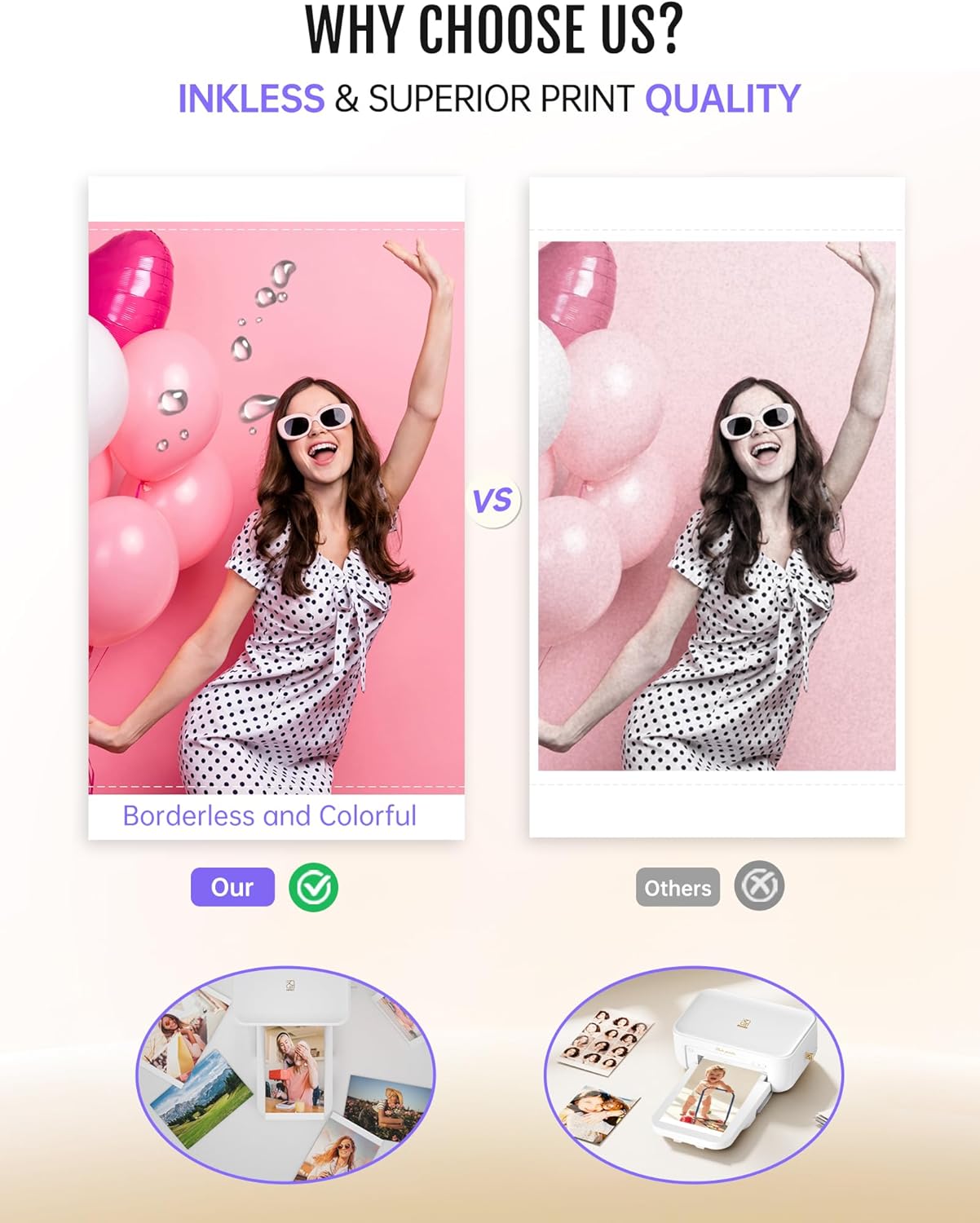 iDPRT 4x6 Mini Mobile Instant Photo Printer For Iphone & Android