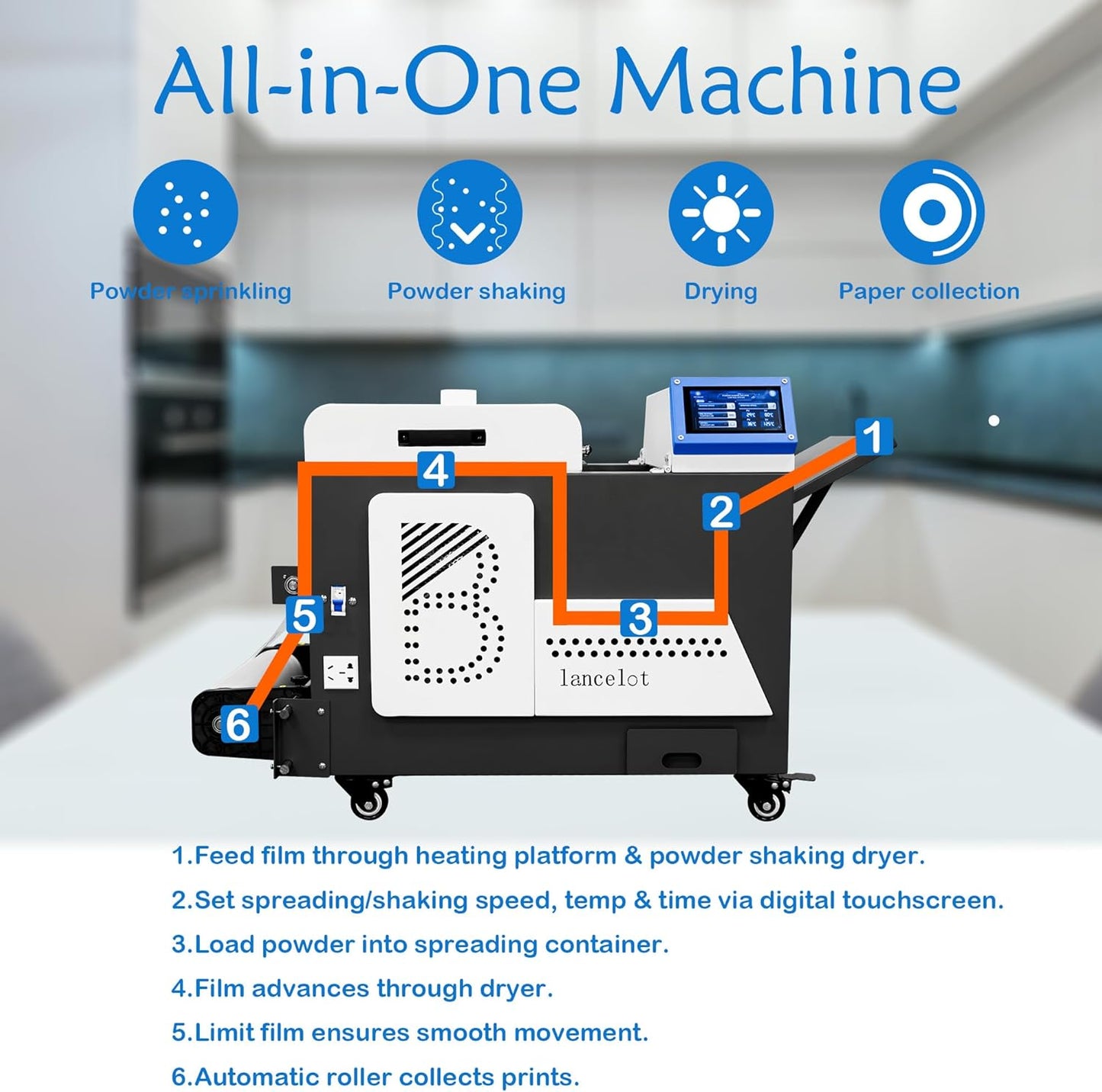 Lancelot M1630 Pro DTF Printer Bundle With DTF Shaker Laptop Supplies